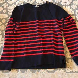 Round neck striped sweater